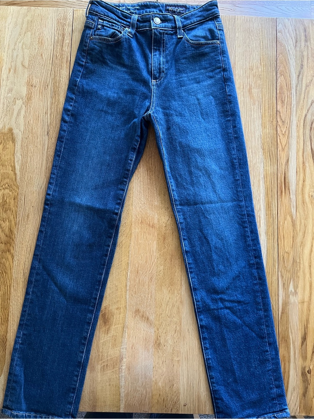 AG Adriano Goldschmied Men's Slim Straight Dark Blue Jeans